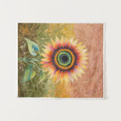 Moderne Abstracte Zonnebloem Kunst Wandkleed (Voorkant (horizontaal))