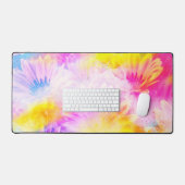 MODERNE ABSTRACTE ZONNEBLOEM WATERVERF BUREAUMAT (Keyboard & Muis)
