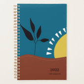 Moderne abstracte zonneschijn 2023 planner (Voorkant)