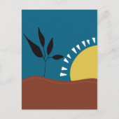 Moderne abstracte zonneschijn briefkaart (Voorkant)