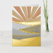 Moderne Abstracte zonsopgang boven woestijn Folie Wenskaart (Voorkant)