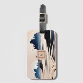 Moderne abstracte zuidwestelijke woestijnmonogram bagagelabel (Voorkant (verticaal))