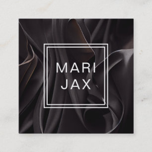 Moderne Abstracte zwart fabric vloeiend Vierkante Visitekaartje