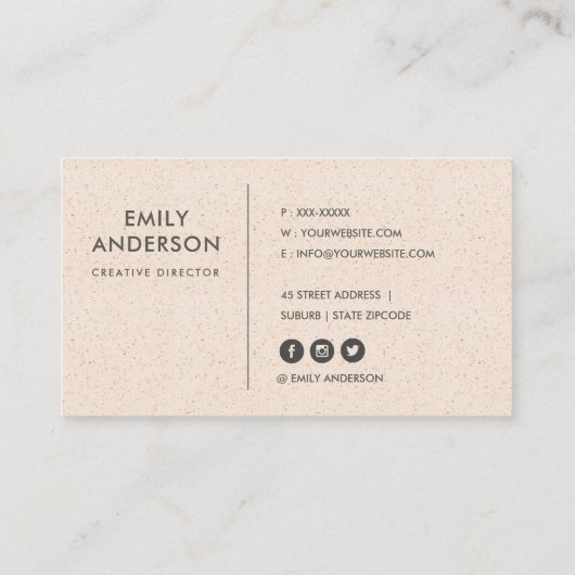 MODERNE ABSTRACTE ZWART PINK CERAMIC TEXTURE WAVES VISITEKAARTJE (Achterkant)