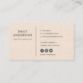 MODERNE ABSTRACTE ZWART PINK CERAMIC TEXTURE WAVES VISITEKAARTJE (Achterkant)