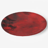 Moderne Abstracte zwart-rode artistiek Papieren Bordje (Gekanteld)