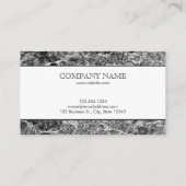 Moderne Abstracte zwart-wit foto Faux Marble Visitekaartje (Achterkant)