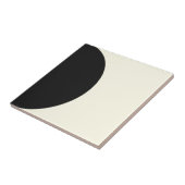 Moderne Abstracte zwart-wit geometrische cirkel Tegeltje (Zijkant)