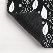 Moderne abstracte zwart-wit inktillustratie muismat (Hoek)