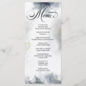 Moderne Abstracte zwart-wit Waterverf Menu (Voorkant)