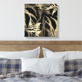 Moderne Abstracte zwarte beige varen Canvas Afdruk (Insitu (Slaapkamer))