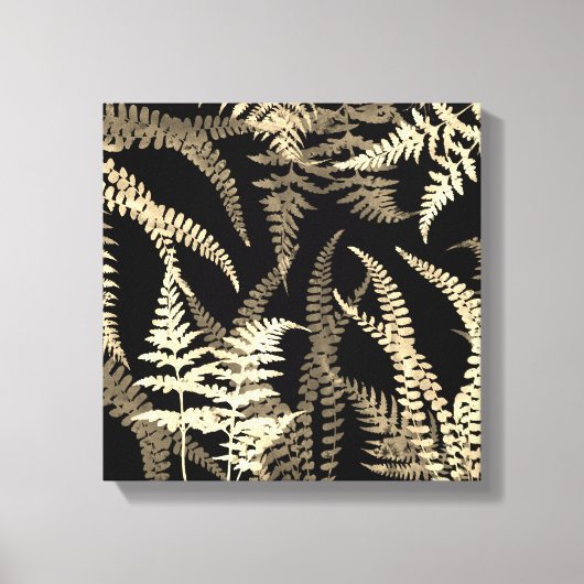 Moderne Abstracte zwarte beige varen Canvas Afdruk (Voorkant)