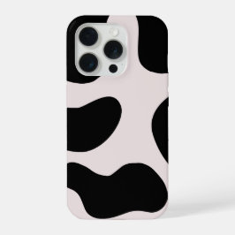 Moderne Abstracte Zwarte Blob Patroon Hoesje  iPhone 15 Pro Case