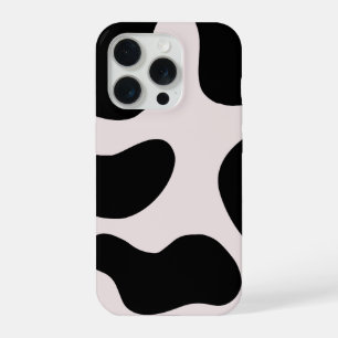 Moderne Abstracte Zwarte Blob Patroon Hoesje iPhone 15 Pro Case
