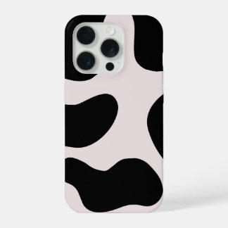 Moderne Abstracte Zwarte Blob Patroon Hoesje iPhone 15 Pro Case