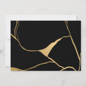 Moderne Abstracte zwarte en goudJapanse Kintsugi (Achterkant)
