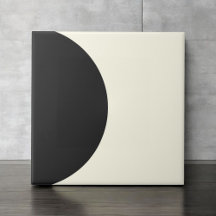 Moderne Abstracte Zwarte en Witte Geometrische Cir