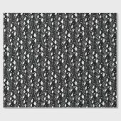 Moderne abstracte zwarte en witte inktillustratie cadeaupapier (Vlak)