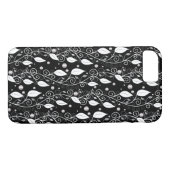 Moderne abstracte zwarte en witte inktillustratie Case-Mate iPhone case (Achterkant (Horizontaal))