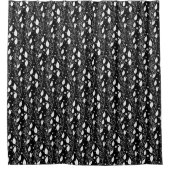 Moderne abstracte zwarte en witte inktillustratie douchegordijn (Voorkant)