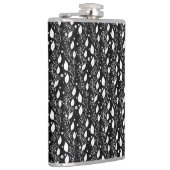 Moderne abstracte zwarte en witte inktillustratie heupfles (Rechts)