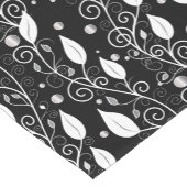 Moderne abstracte zwarte en witte inktillustratie korte tafelloper (Hoek)