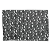 Moderne abstracte zwarte en witte inktillustratie kussensloop (Voorkant)