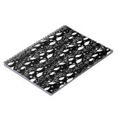 Moderne abstracte zwarte en witte inktillustratie notitieboek (Linkerzijde)