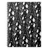 Moderne abstracte zwarte en witte inktillustratie notitieboek (Voorkant)