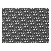 Moderne abstracte zwarte en witte inktillustratie tafelkleed (Voorkant (Horizontaal))