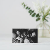 Moderne Abstracte zwarte en witte schilderachtige Visitekaartje (Staand voorkant)