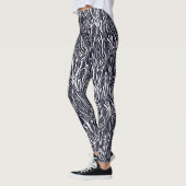 Moderne Abstracte zwarte en witte zebrapatronen Leggings (Links)