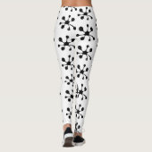 Moderne abstracte zwarte goorvlek leggings (Achterkant)