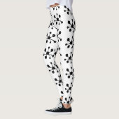 Moderne abstracte zwarte goorvlek leggings (Links)
