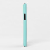 Moderne abstracte zwarte goorvlek op lichtblauw Case-Mate iPhone case (Achterkant/rechts)