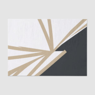 Moderne Abstracte zwarte gouden gouden gouden Tissuepapier