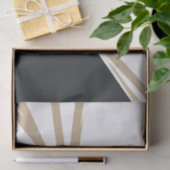 Moderne Abstracte zwarte gouden gouden gouden Tissuepapier (Geschenk)