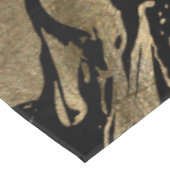 Moderne Abstracte zwarte goudmarmer Tafelkleed (Gekanteld)