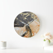 Moderne Abstracte zwarte goudprijs zonder cijfers Grote Klok (Huis)