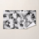 Moderne Abstracte zwarte grijs Bad Handdoek (Handdoek)