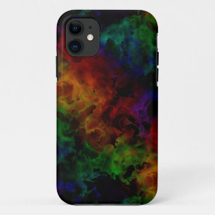 Moderne Abstracte zwarte regenboog Case-Mate iPhone Case