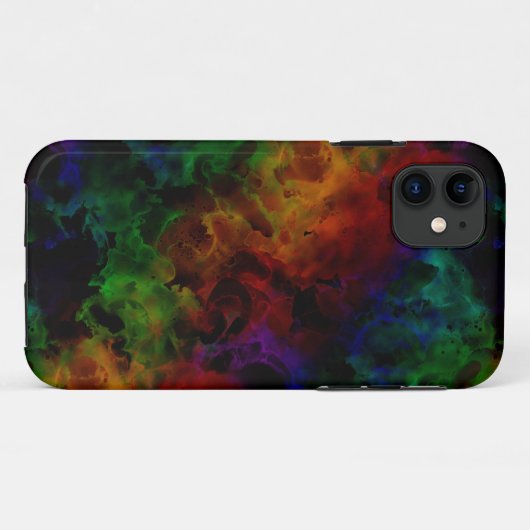 Moderne Abstracte zwarte regenboog Case-Mate iPhone Case (Achterkant (horizontaal))