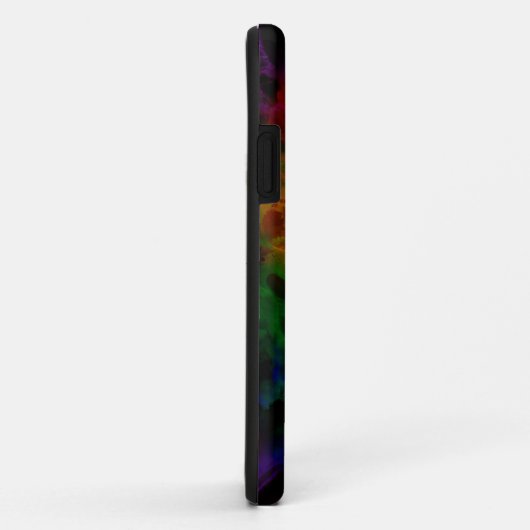 Moderne Abstracte zwarte regenboog Case-Mate iPhone Case (Achterkant/rechts)