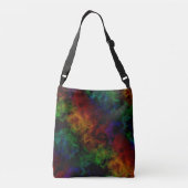 Moderne Abstracte zwarte regenboog Crossbody Tas (Achterkant)