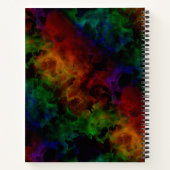 Moderne Abstracte zwarte regenboog Notitieboek (Achterkant)