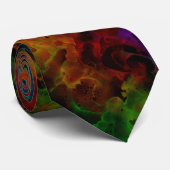 Moderne Abstracte zwarte regenboog Stropdas (Opgerold)