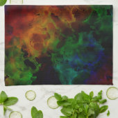 Moderne Abstracte zwarte regenboog Theedoek (Gevouwen)