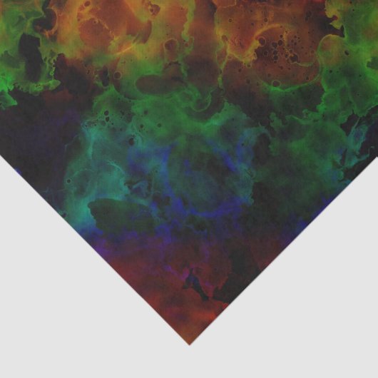 Moderne Abstracte zwarte regenboogkrant Tissuepapier (Detail)