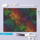 Moderne Abstracte zwarte regenboogkrant Tissuepapier (Craft)