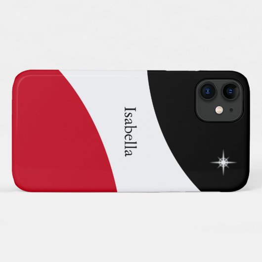 Moderne Abstracte zwarte, rode en witte kleuren Case-Mate iPhone Case (Achterkant (horizontaal))